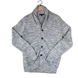Banana Republic Men’s Shawl Cardigan Sweater Cotton Ash Grey Academia Preppy M